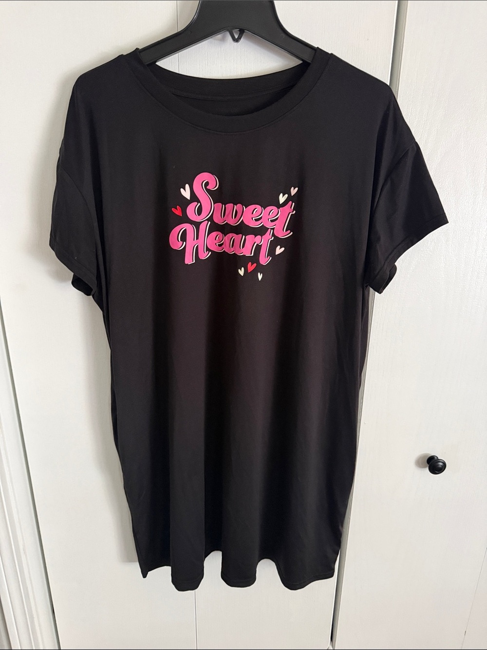 Sweet Heart Black Moo Moo Sz L-XL